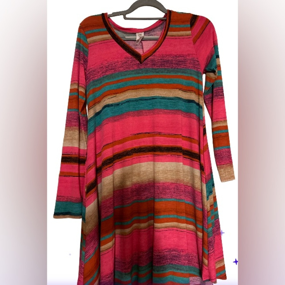 Striped swing dress with pockets